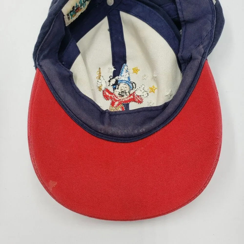 Vintage Walt Disney World Sorcerer Mickey Mouse Fantasia Hat Youth Cap Brooms